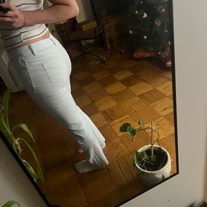 Ramie/cotton/spandex/ polyester pants